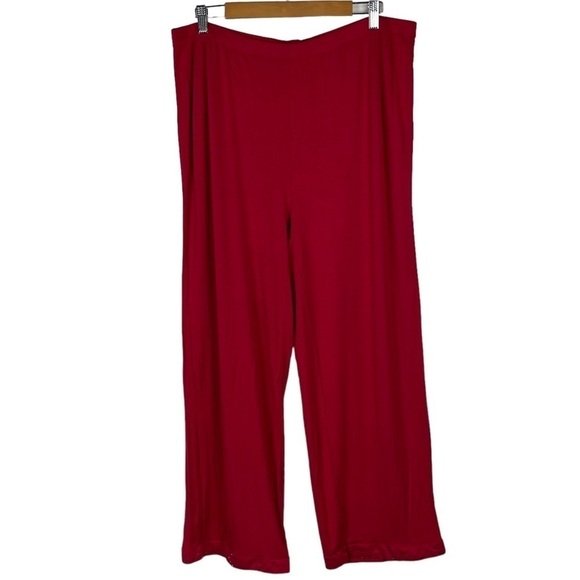 RHONDA SHEAR SHIMMER RED COZY HOLIDAY MATCHING PAJAMA PJ SET - Picture 6 of 15